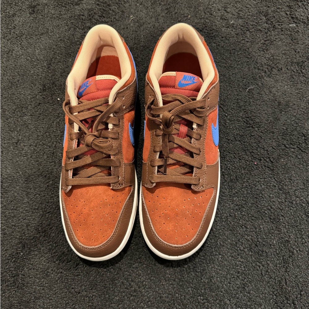 Nike Men's Brown and Orange Dunks Size 11